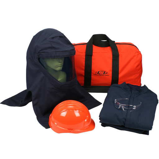 Product image for PIP 9150-53003/L 25 CAL KIT JACKET OVERALLS HAT HAT HOOD BAG SAFETY GLASSES