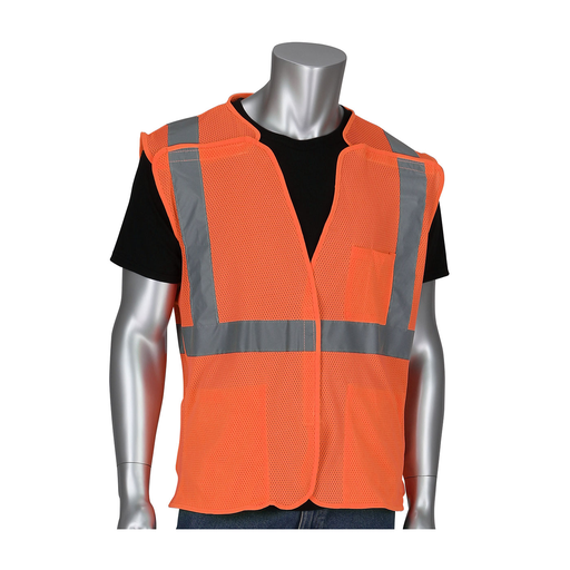 Product image for PIP 302-5PMVOR-5X CLASS 2 MESH BREAKAWAY VEST, 3 PKTS H&L CLOSURE, 2IN. TAPE, OR LIKELY SUBJECT TO TAX