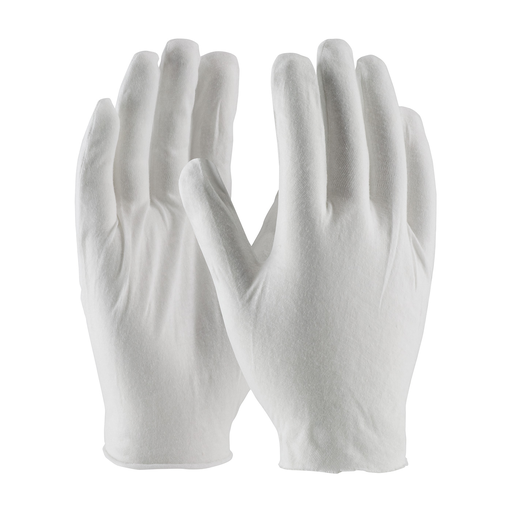Product image for PIP 97-500J CleanTeam® Premium, Light Weight Cotton Lisle Inspection Glove w/ Unhemmed Cuff - Jumbo Size