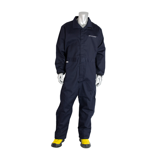 Product image for PIP 9100-52772/4XL 25 CAL FR COVERALL MULTI LAYER COTTON NFPA 70E/ASTM F1506 NAVY