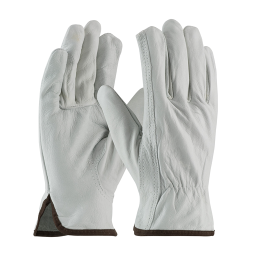 Product image for PIP 68-162/M Medium Top Grain Cowhide Leather Driver Keystone Thumb Slip-On Cuff Protective Gloves
