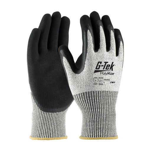 Product image for PIP 16-815/XL G-TEK POLYKOR, S&P 13G SHELL, DD BLACK LATEX MICROSURFACE GRIP, A3 LIKELY SUBJECT TO TAX