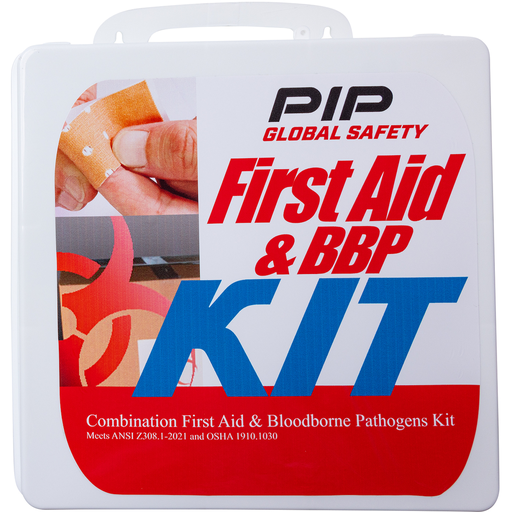 Product image for PIP 299-17030 FIRST AID/BLOODBORNE PATHOGENS KIT, ANSI Z308.1-2009/OSHA 1910.1030 LIKELY SUBJECT TO TAX