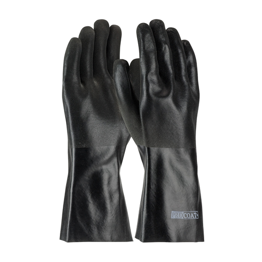 Product image for PIP 58-8240DD PVC Dipped Glove w/ Jersey Liner and Sandy Finish - 14"