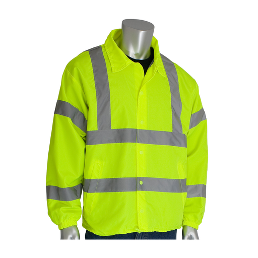 Product image for PIP 333-WBLY-LG CLASS 3 WINDBREAKER LT. WT. LINING COLLARED NO HOOD 2IN. TAPE LY