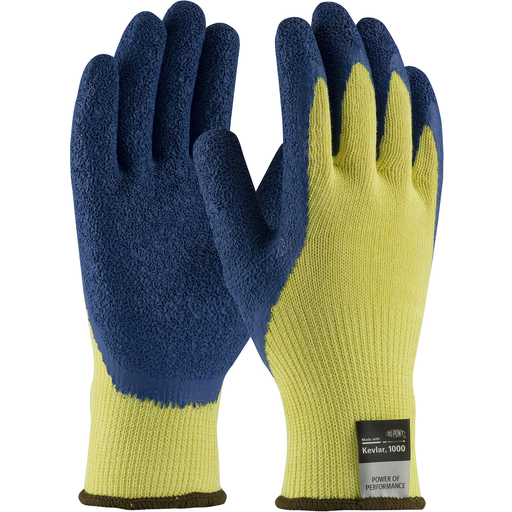 Product image for PIP 09-K1310/M Medium Blue Latex Crinkle Coated Knit Protective Gloves