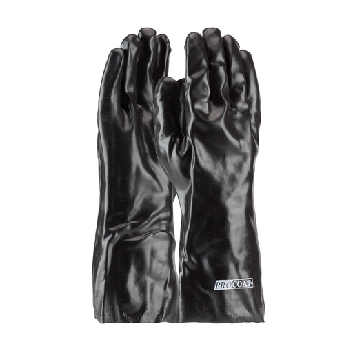 Product image for PIP 58-8040 PROCOAT PVC GLOVES, SMOOTH FINISH, BLACK, 14IN LENGTH, INTERLOCK LINED PURCHASED PER DOZEN