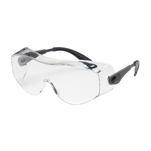 Product image for PIP 250-98-0020 OTG Rimless Safety Glasses w/ Black / Gray Temple, Clear Lens and Anti-Fog / Anti-Scratch Coating