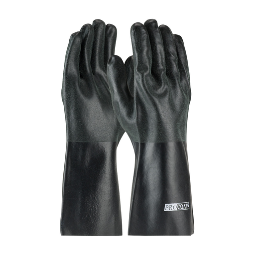 Product image for PIP 58-8140DD PVC Dipped Glove w/ Interlock Liner and Sandy Finish - 14"