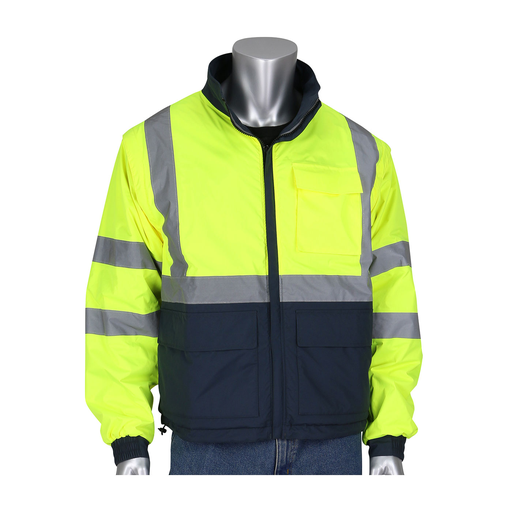Product image for PIP 333-1500-R/M MULT-FUNTION REVERSIBLE 4-IN-1,HI VIS/GREY TYPE R CLASS 3 LTWT JACKET LIKELY SUBJECT TO TAX