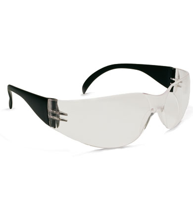 Product image for PIP 250-01-0080 Rimless Safety Glasses w/ Black Temple and Clear Lens