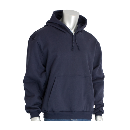 Product image for PIP 385-FRPH-NV/3X AR/FR HOODED SWEATSHIRT 20 CAL 12 OZ. COTTON FLC PULLOVER NAVY
