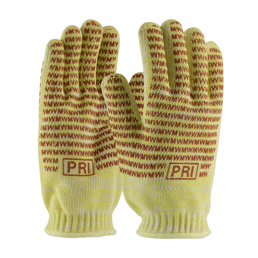Product image for PIP 43-552L Kevlar® / Cotton Seamless Knit Hot Mill Glove w/ Cotton Liner and Double-Sided EverGrip™ Nitrile Coating - 24 oz - Large
