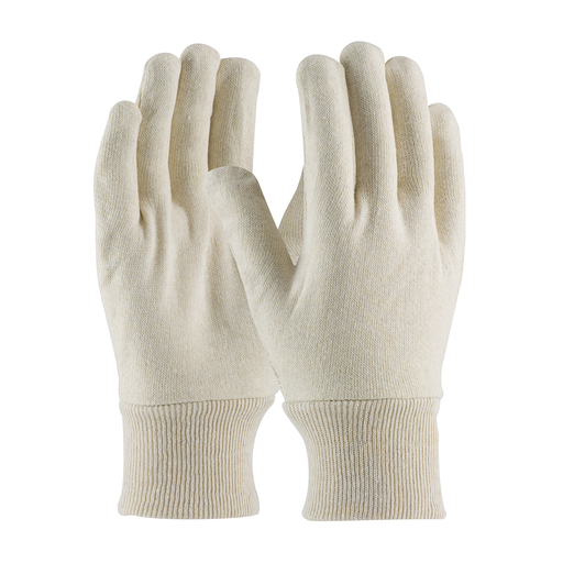 Product image for PIP 95-606 Natural Medium Weight Cotton Fabric and Knit Wrist Jersey Gloves