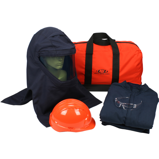 Product image for PIP 9150-52609/2X 33 CAL KIT JACKET OVERALLS HARD HAT HOOD BAG SAFETY GLASSES