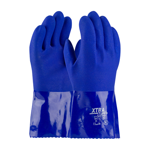 Product image for PIP 58-8656/XXL XTRATUFF., OIL RESISTANT, ROUGH COATED BLUE PVC, 12IN LENGTH, OIL RESISTANTPURCHASED PER DOZEN