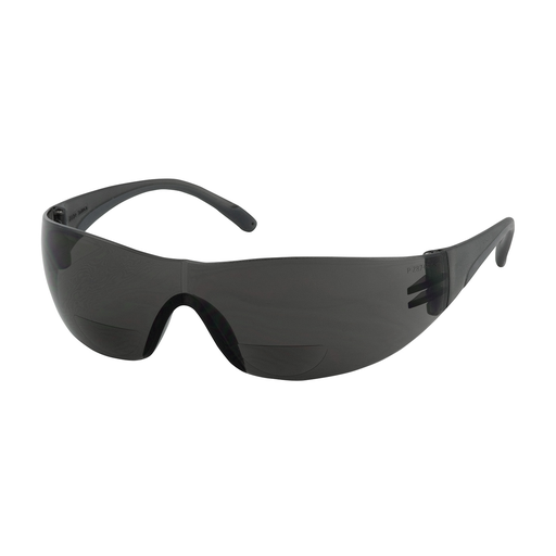 Rimless Safety Readers with Gray Temple, Gray Lens and Anti-Scratch Coating - +1.50 Diopter, Gray, OS