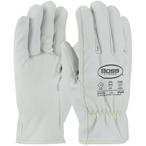 Product image for PIP 09-K3750/XL WHITE CRUST TOP GRAIN GOAT DRIVER KEVLAR LINED EN3 PPE 3