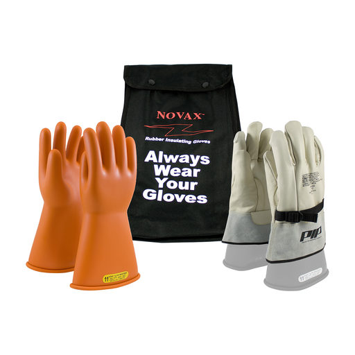 Product image for PIP 147-SK-2/10-KIT NOVAX INSULATING GLOVE KIT CLASS 2 14 IN. ORN. STRAIGHT CUFF