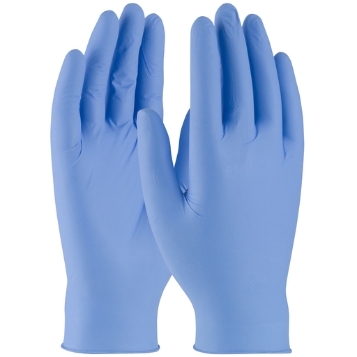 Product image for PIP 63-230PF/M BOX OF 100 MED BLUE 3MIL AMBI-DEX OCTANE DISPOSABLE NITRILE POWDER FREE TEXT GRIP