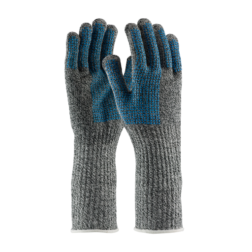 Product image for PIP 18-SD385L Dyneema® Blended Slabbers Glove w/ Extended Cuff and Double-Sided PVC Dot Grip - Large
