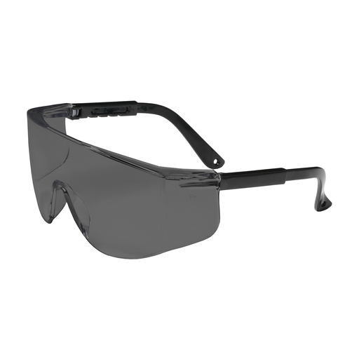 Product image for PIP 250-03-0001 OTG RIMLESS SAFETY GLASSES W/ BLACK TEMPLE GRAY LENS AND ANTI-SCRATCH COATING Z87.1+