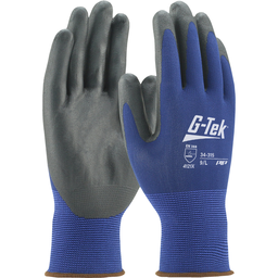 Product image for PIP 34-315/S G-TEK SEAMLESS KNIT POLYESTER GLOVE WITH NITRILE COATED FOAM GRIP ON PALM & FINGERS - 15 GUAGE