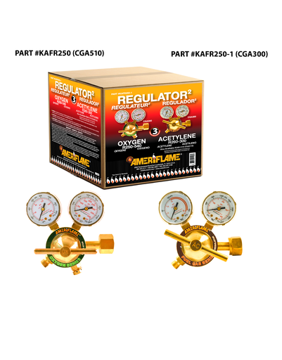 REGULATOR PAIR PACK OXY & ACET R250-540 & R250-300