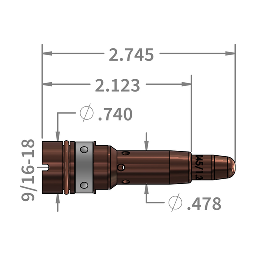 Replacement Diffuser for Tregaskiss®/SKS®/Tweco® Slip-on - For 9mm PowerBall Contact Tip - 5/pk