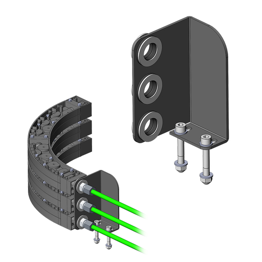 Wire Guide Module Stack Mount Bracket for Stacking up to 3 Modules