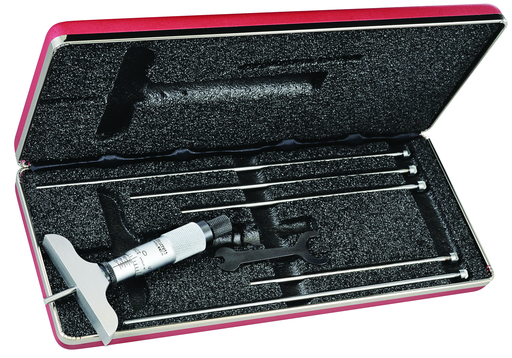 MICROMETER DEPTH GAGE, 0-6", 2-1/2" BASE