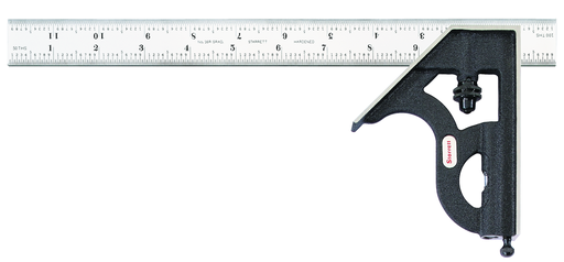 COMBINATION SQUARE, 12", 16R GRADS