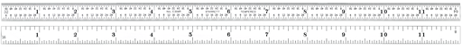 STEEL RULE, FULL FLEXIBLE, 12", 4R GRADS C304R-12