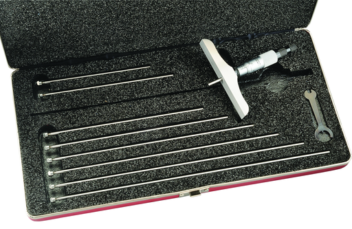MICROMETER DEPTH GAGE 0-9", 4" BASE 445BZ-9RL
