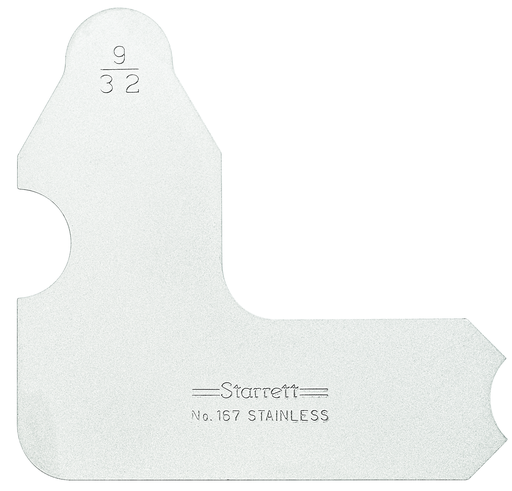 RADIUS GAGE, 9/32" 167-9/32