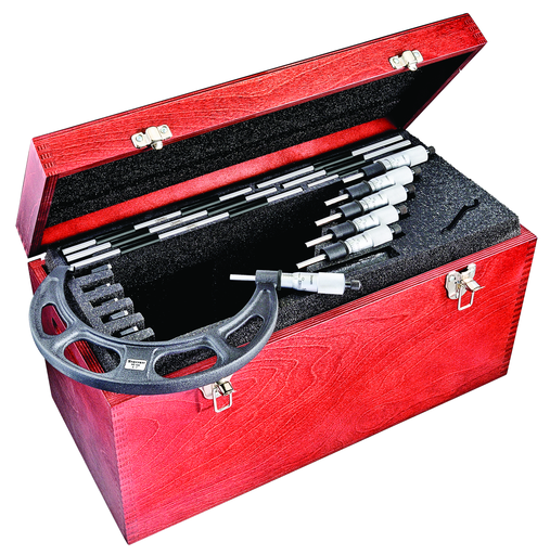 OUTSIDE MICROMETER SET, 6-12", .0001" GRADS ST436DXRLZ