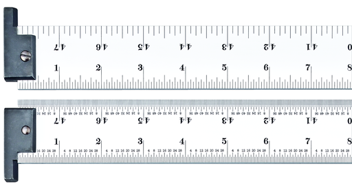 HOOK RULE, 48", 4R GRAD, HEAVY SPRING TEMPERED CH404R-48