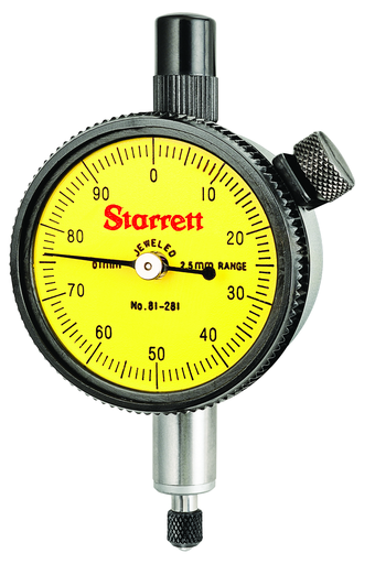 DIAL INDICATOR, 0 -2.5mm, .01mm GRAD 81-281J