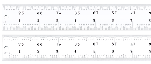 RULE, 24", 16R GRAD, HEAVY SPRING TEMPERED C416R-24