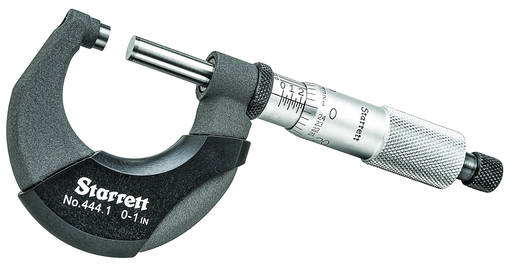 OUTSIDE MICROMETER, 0-1", .0001" GRADS T444.1XRL-1