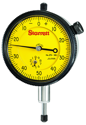 DIAL INDICATOR, 0 -10.0mm, .01mm GRAD 25-381J