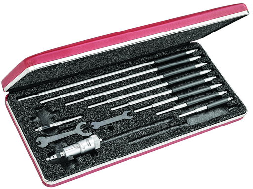 INSIDE MICROMETER SET, 50-300mm RANGE 124MBZ