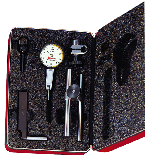 DIAL TEST INDICATOR SET WITH STANDARD LETTER OF CERTIFICATION, .010" RANGE, .0001" 708ACZ W/SLC