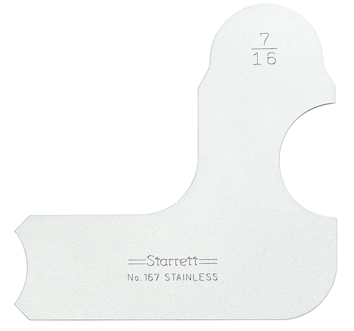 RADIUS GAGE, 7/16" 167-7/16