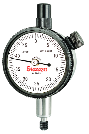 DIAL INDICATOR, 0 -.125", .0005" GRAD 81-231J
