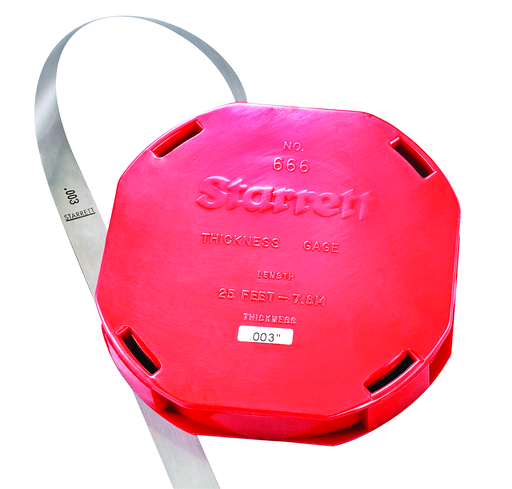 THICKNESS GAGE, .003", 25' ROLL, PLASTIC DISPENSER CASE 666-3