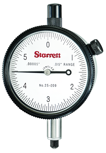 DIAL INDICATOR, 0-.015", .00005" GRAD 25-209J