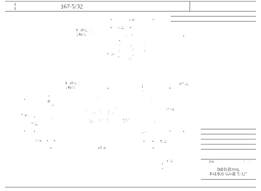 RADIUS GAGE, 5/32" 167-5/32