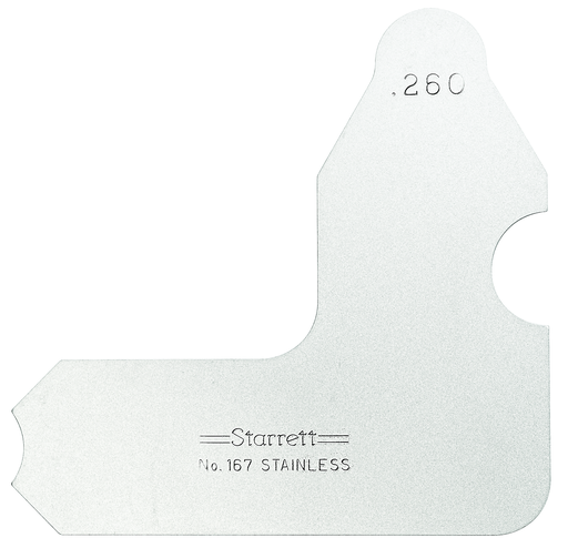 RADIUS GAGE, .260" 167-260