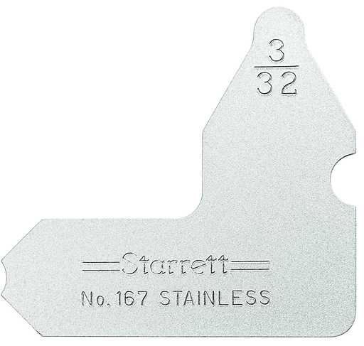 RADIUS GAGE, 3/32 167-3/32